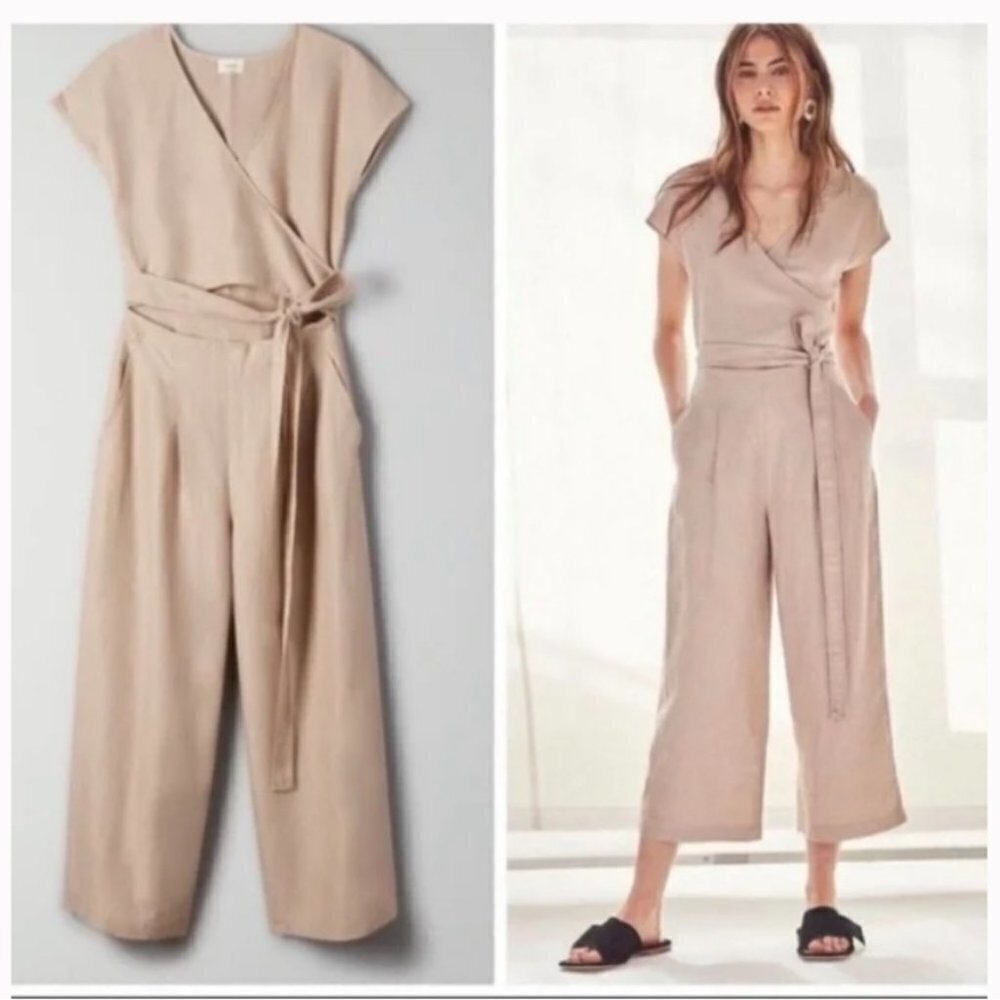 ARITZIA Wilfred Cairo Brax Linen Jumpsuit US 0